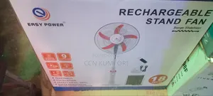 Easy Power 18-Inch Rechargeable Fan. Screen Display ,9 Speed Blades.
