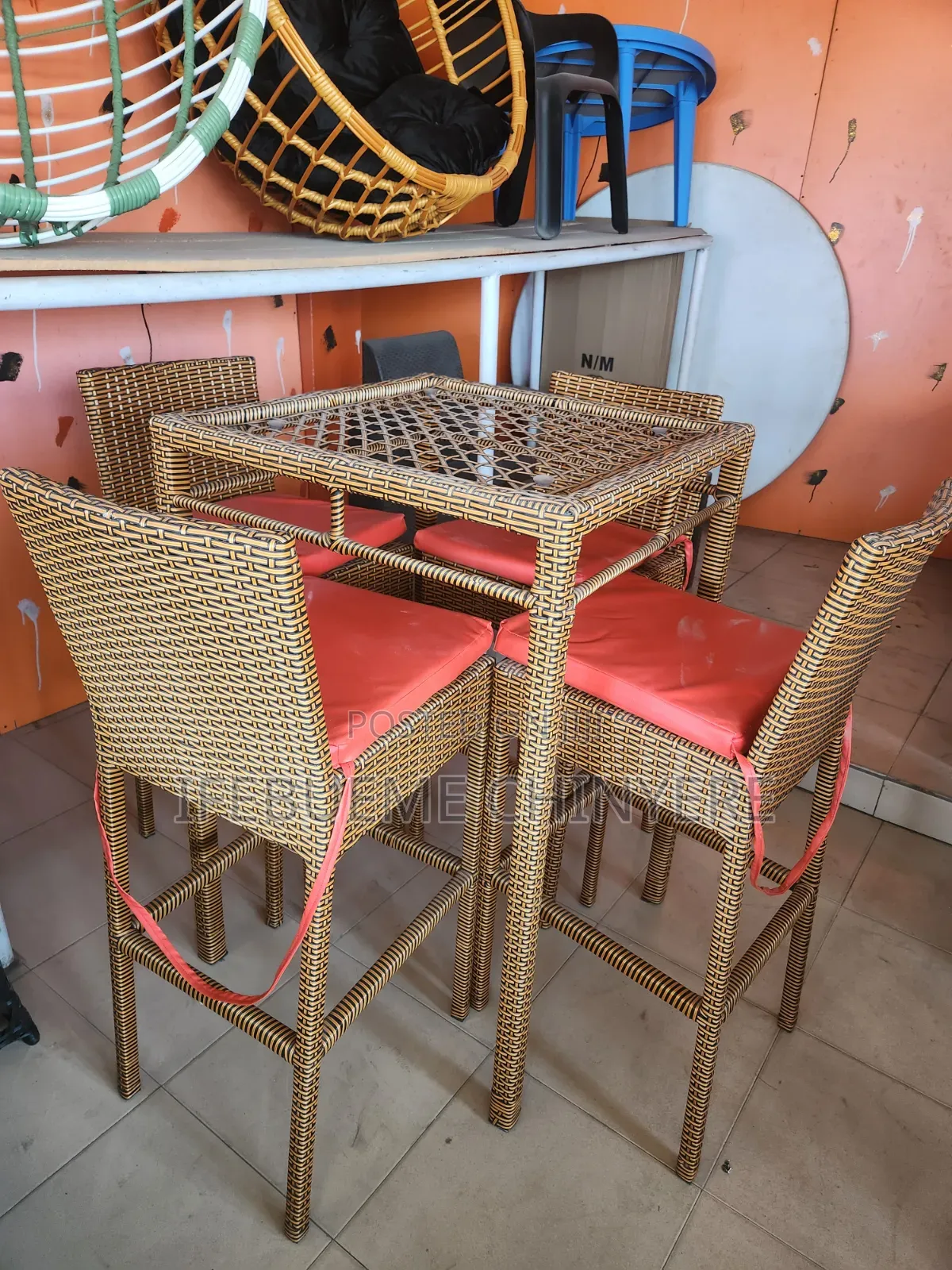 Gol Color Bar Chair Rattan Set