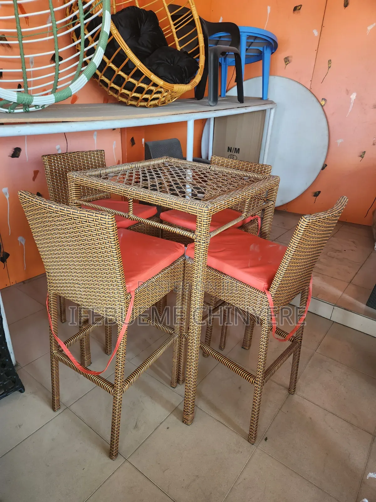 Gol Color Bar Chair Rattan Set