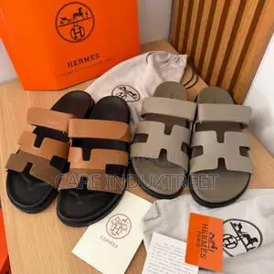 Luxury Double Strap Hermis Slides – Neutral Edition