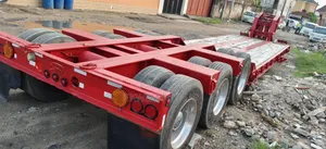 American Used 50ton Front Loader Lowbed Trailer Truck