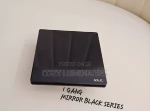 Kan Mirror Black Luxury Switch Socket