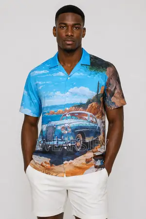 Coastal Classic Car Print Vintage Shirt