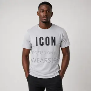Stretchy Round Neck T-Shirt With Embossed Design – White