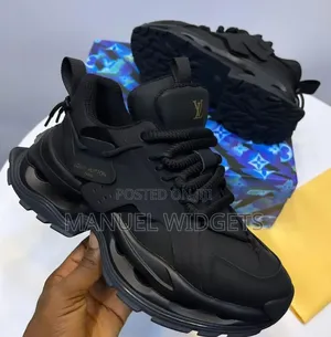 Louis Vuitton All Black Luxury Sneakers – Premium Quality