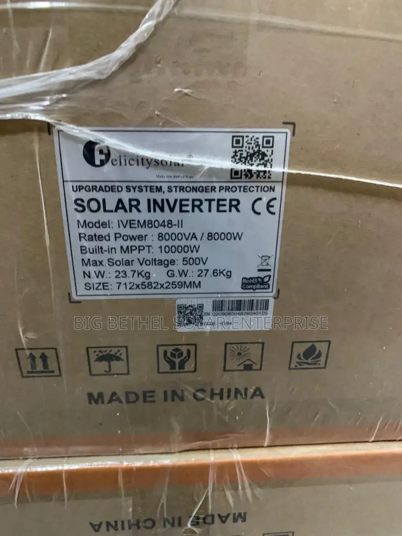 8kva 48v Felicity Hybrid Solar Inverter - Big Bethel Solar Enterprise ...