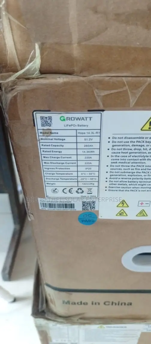 14.3kwh 51.2v Growatt Solar Lithium Battery