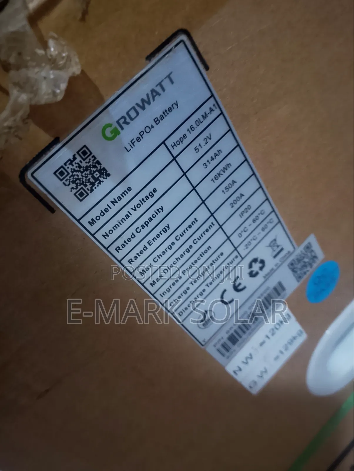 Growatts 16kwh 48v Lithium Battery Available Now
