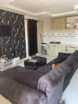 Six Seater Black Couch.