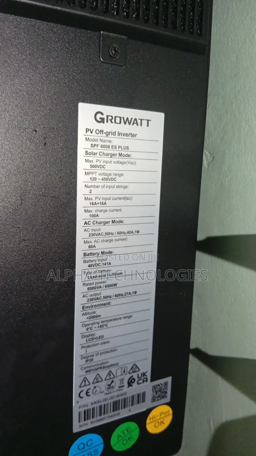 6kva Growatt Hybrid Inverter