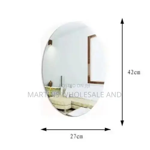 Self-adhesive Acrylic Oval Mirror Sticker Designed For Wall Decor