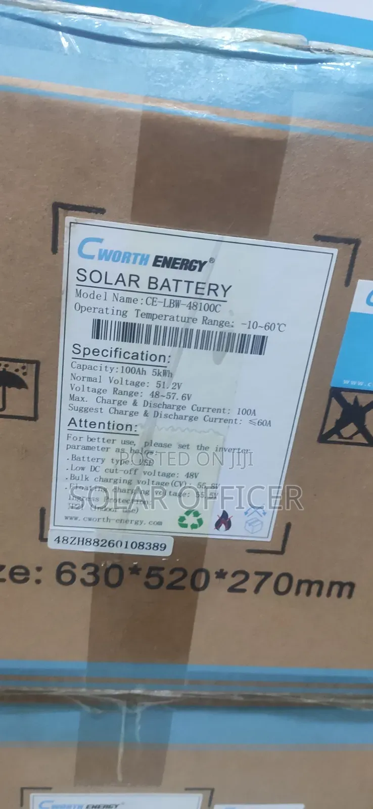 5kwh 48v Cworth Lithium Battery