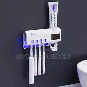 3-in-1 Uv Toothbrush Steriliser Automatic Toothpaste Dispenser Holder