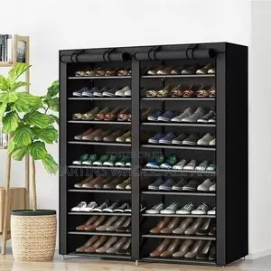 Double 10-Tier Shoe Rack Organizer