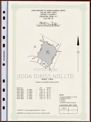 Strategic Filling Station Plot for Sale in Guzape Ii Abuja – 1.07ha