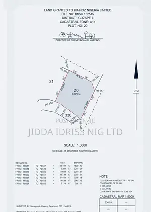 Strategic Filling Station Plot for Sale in Guzape Ii Abuja – 1.07ha
