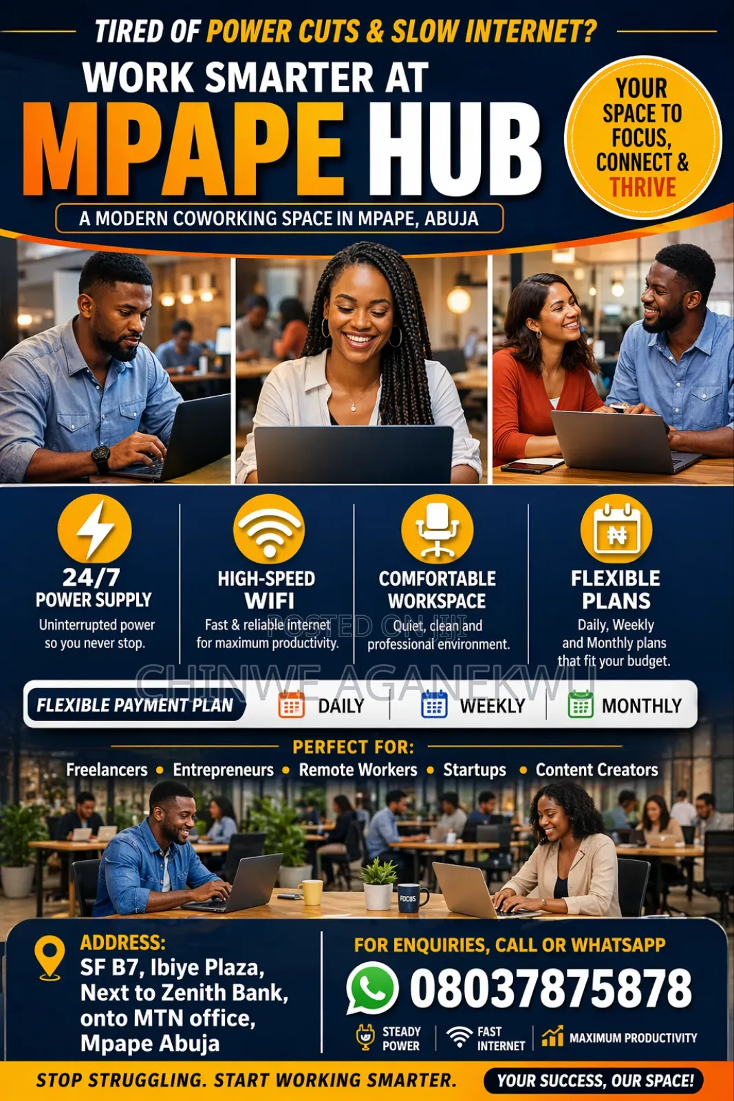 Co Working Space With Free Wifi