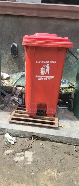 240l Plastic Industrial Waste Bin (Red)