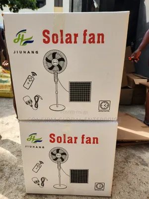 Brand New Solar Rechargeable Fan With Panel and 1dc Bulb