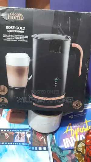 George Home Black Rose Gold Milk Frother