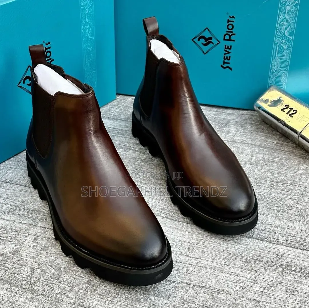 Steve Riots Mens Leather Ankle Boot