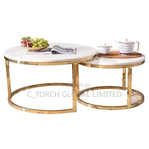Modern Marble Nesting Coffee Table Set