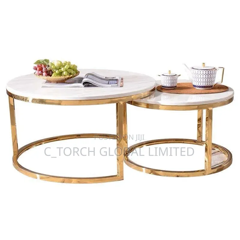 Modern Marble Nesting Coffee Table Set