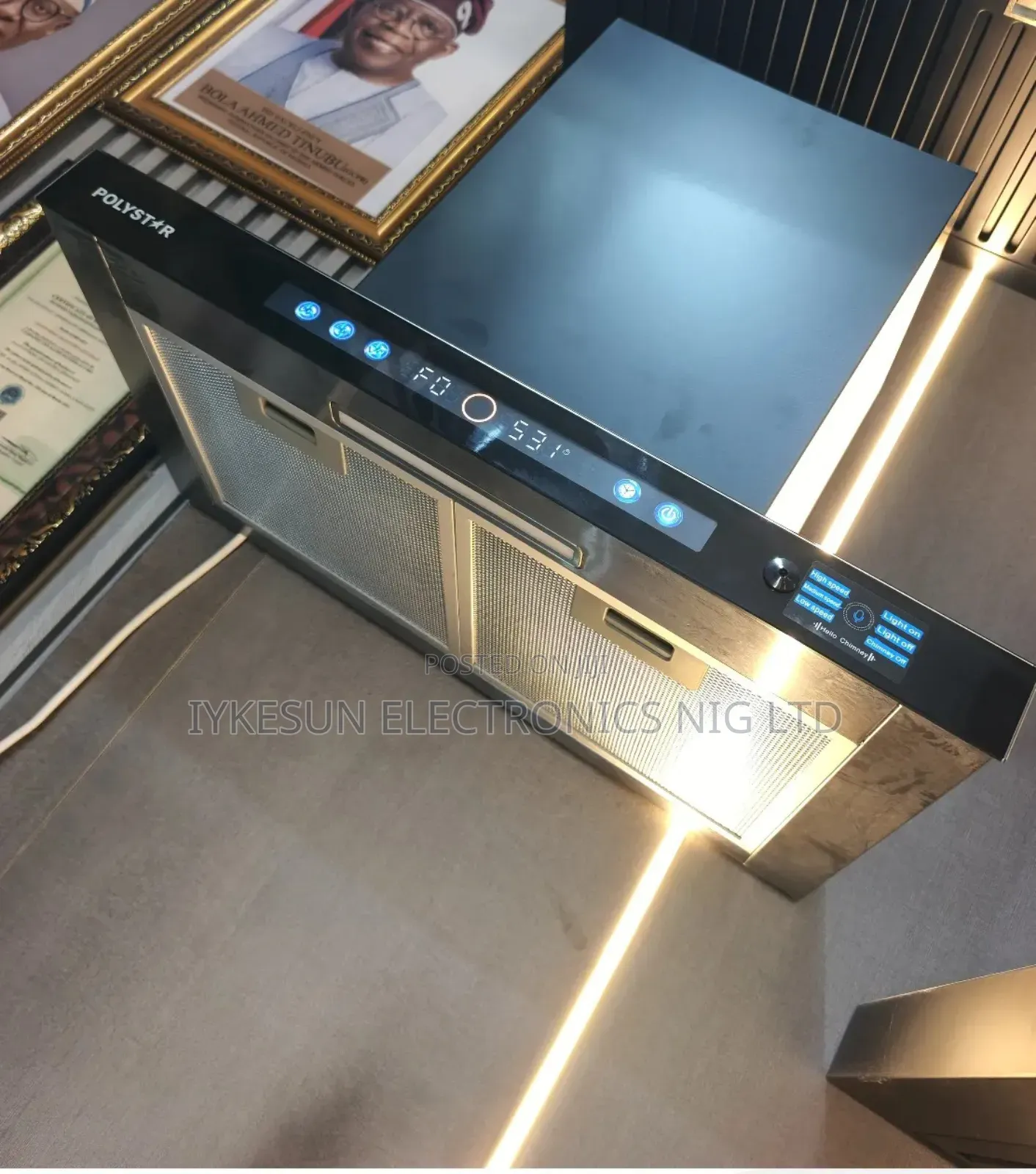Polystar Premium Luxury Voice Command Automatic Heat Extractor 60cm.