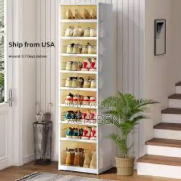 Collapsible Foldable 9 Layers Shoe Rack Closet