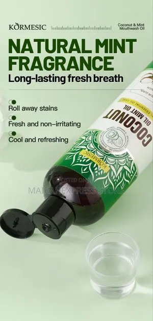 Mint Oil-Pulling Whitening Mouthwash Oil 315ml.