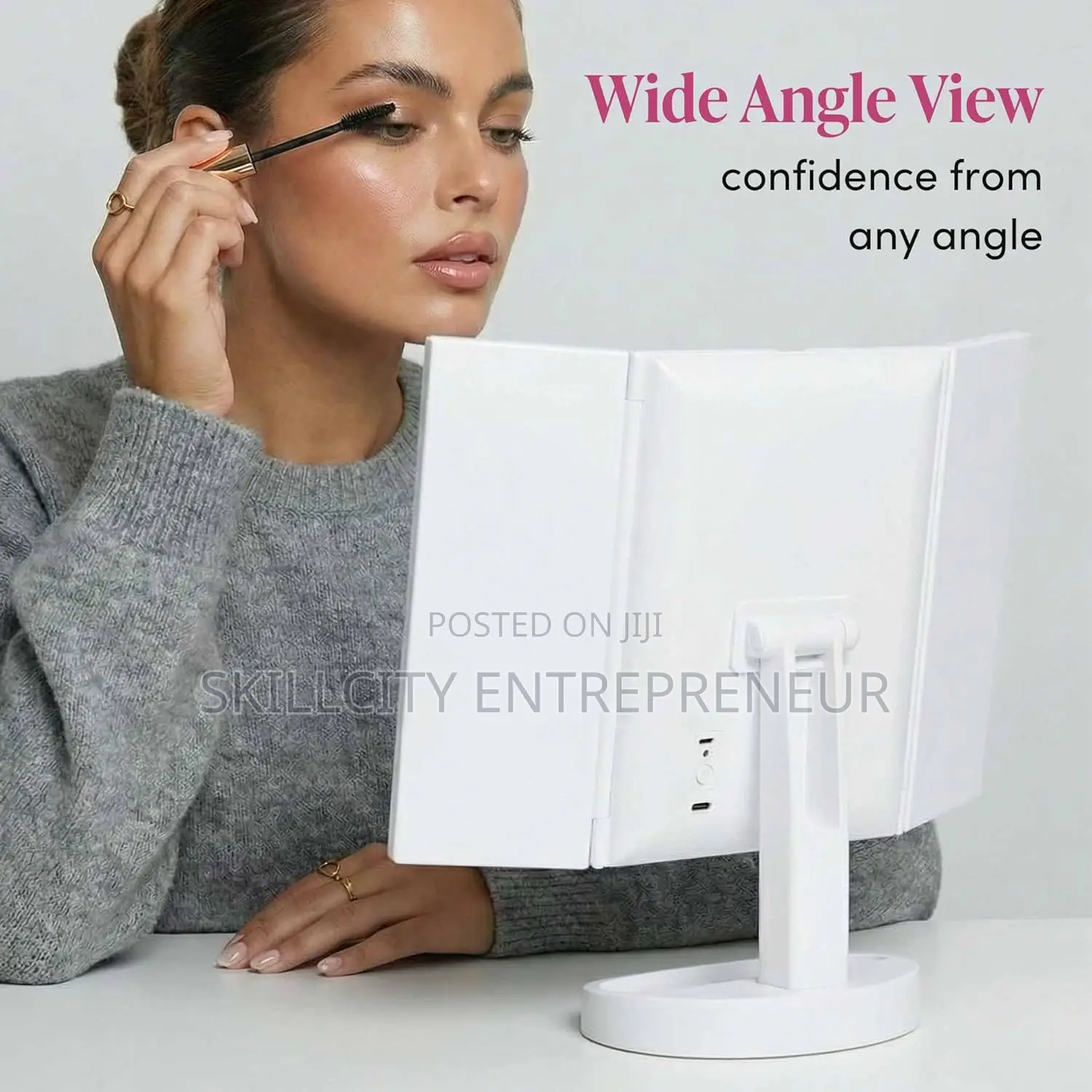 Led Lighted Adjustable Make Up Mirror With Stand