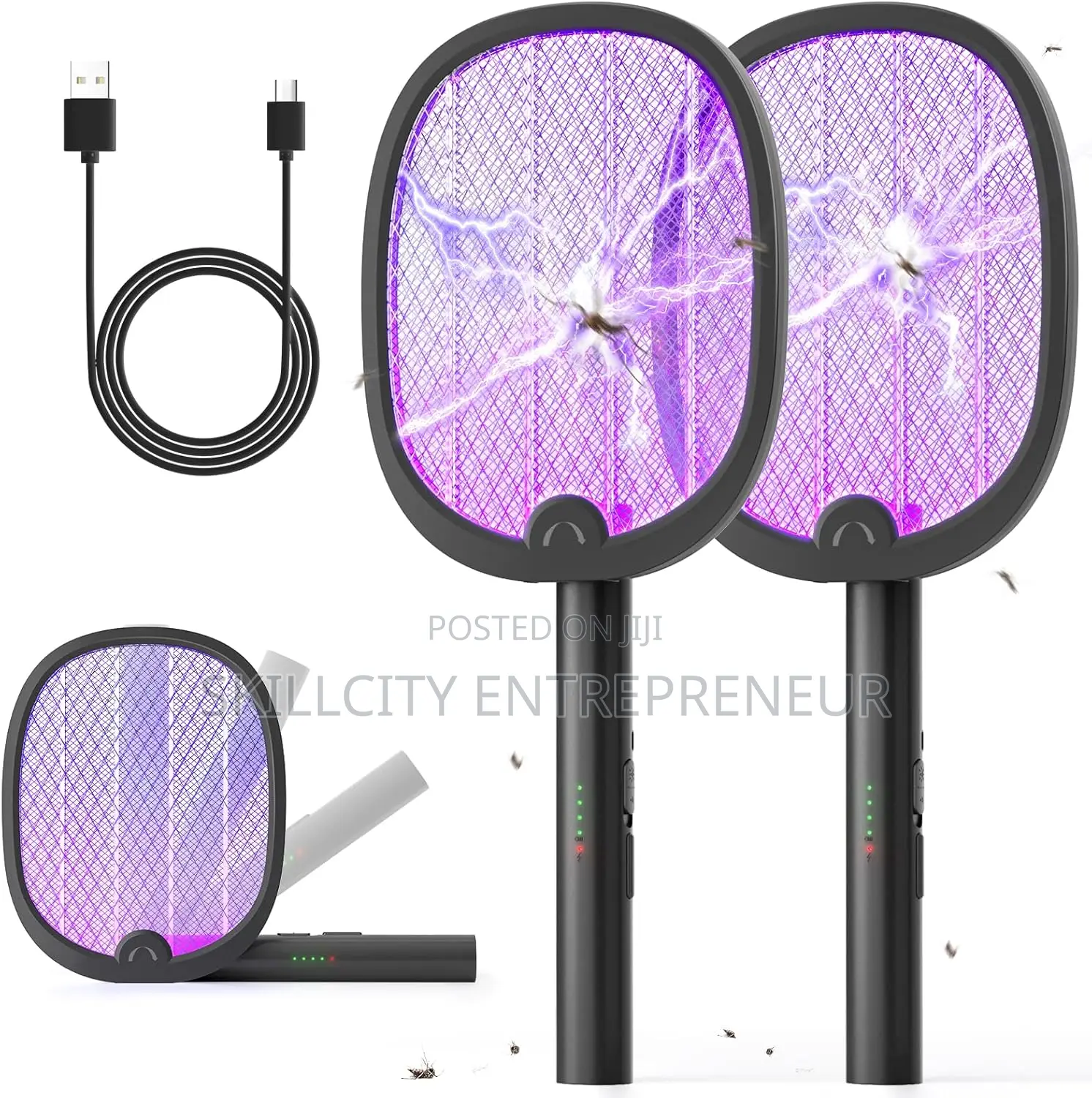 Foldable Electric Mosquito Killer Fly Swatter