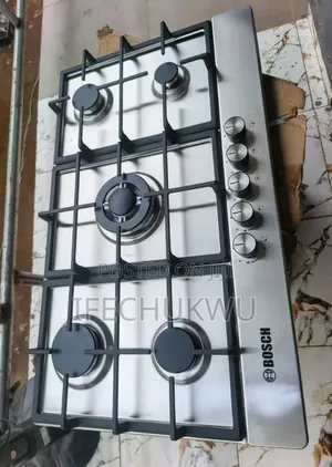 Original Bosch Inbuilt Cabinet Stainless Silver 5 Gas Cooker Hob Etc.