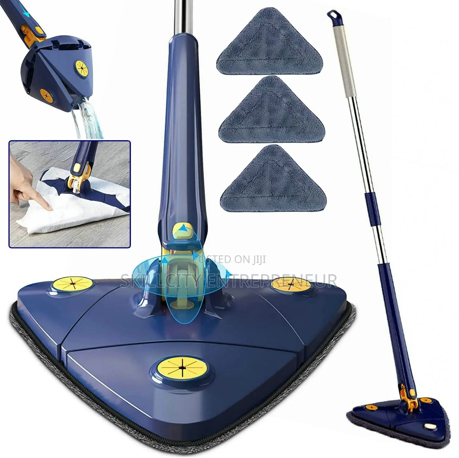 Microfiber Triangular Twist Water Mop