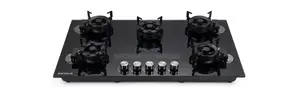 Flip Up Gas Cooker Five Burner Inbuilt