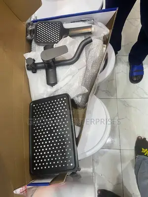 Black Standing Shower