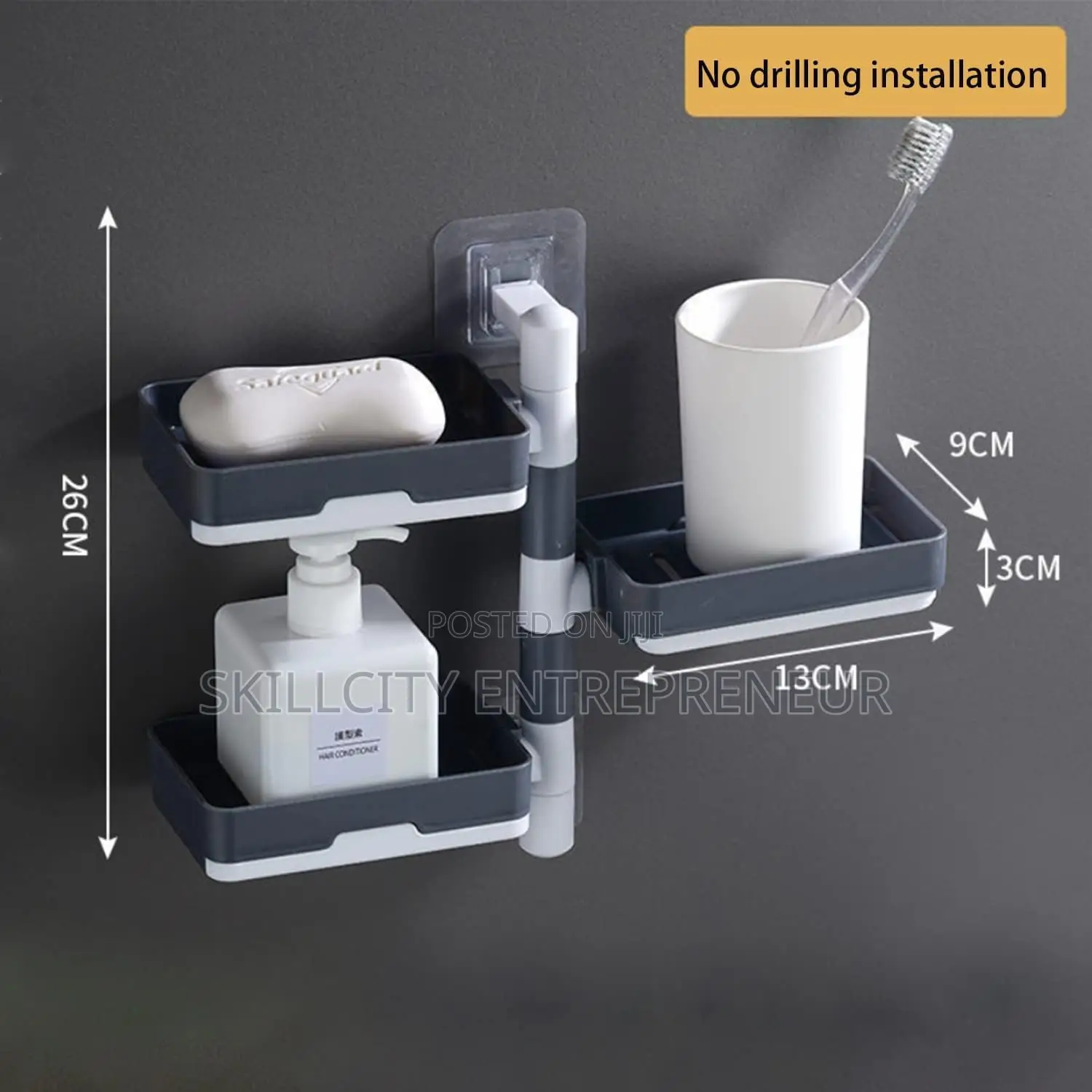 Self Adhesive Super Powerful 3-Layer Soap Dish for Bathroom