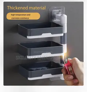 Self Adhesive Super Powerful 3-Layer Soap Dish for Bathroom