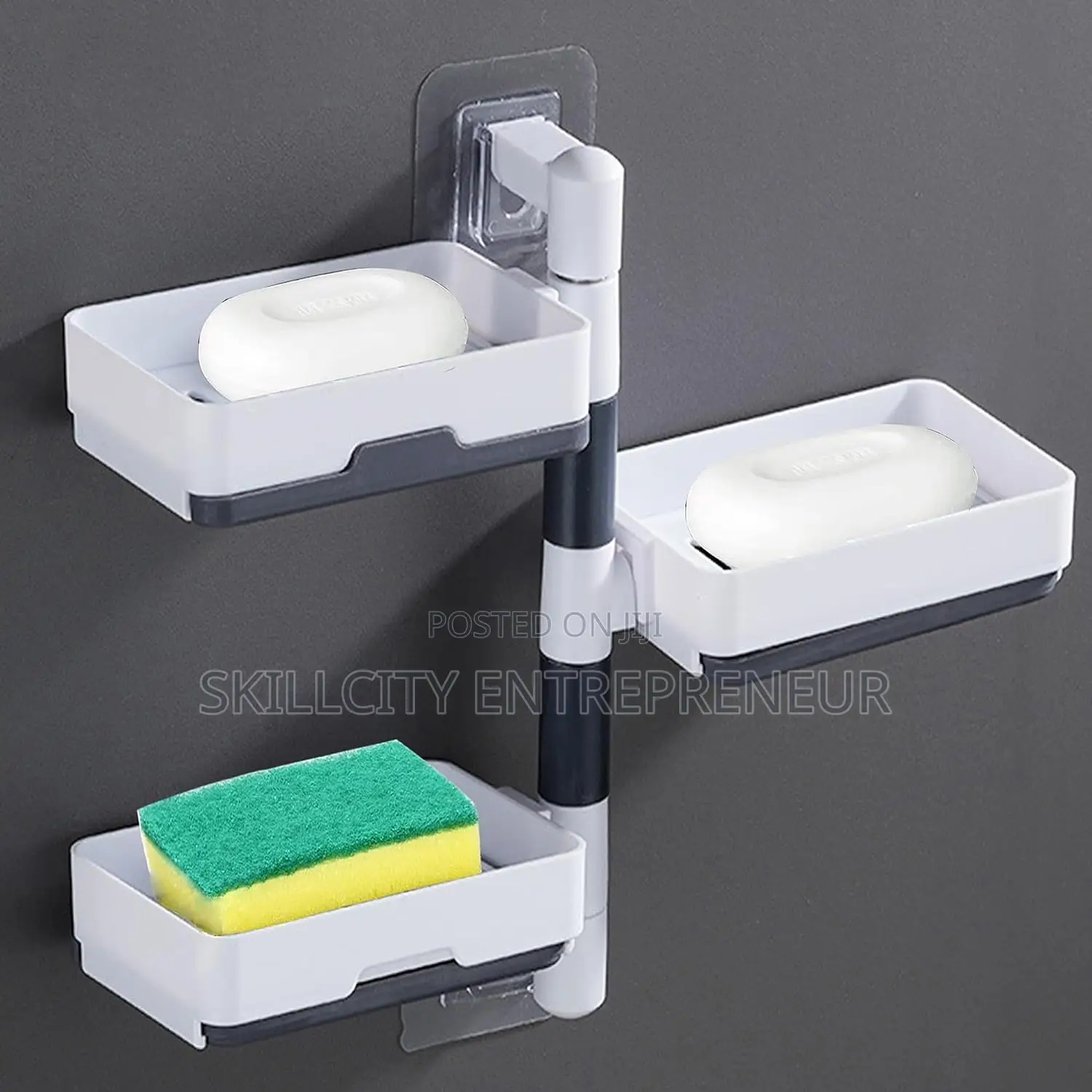 Self Adhesive Super Powerful 3-Layer Soap Dish for Bathroom