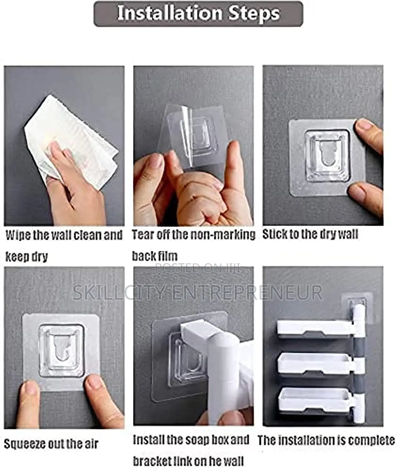 Self Adhesive Super Powerful 3-Layer Soap Dish for Bathroom
