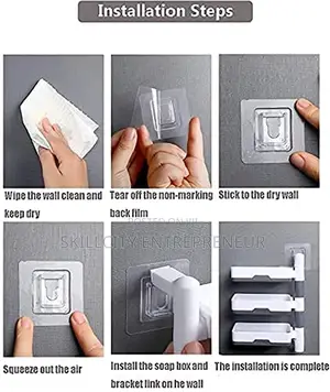 Self Adhesive Super Powerful 3-Layer Soap Dish for Bathroom