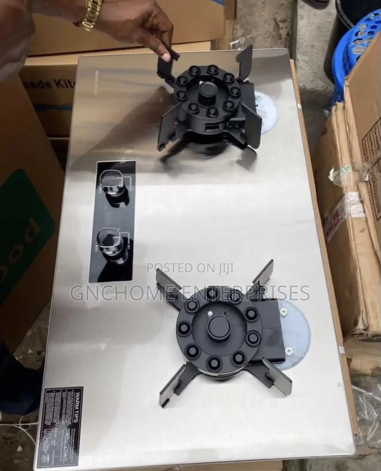 Flip Up 2 Burner Stainless