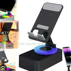 3-in-1 Desktop Phone And Laptop Stand With Bluetooth Speaker
