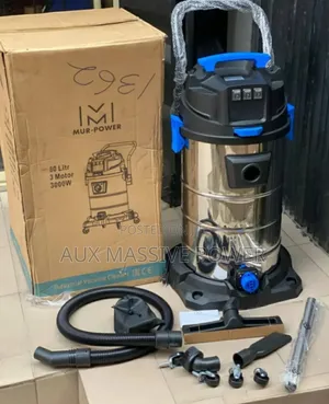 Mur-power 80l Wet Dry Industrial Vacuum - 3000w Triple Motor -