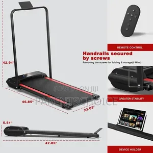 Compact Walking Pad Treadmill With Safety Handrail