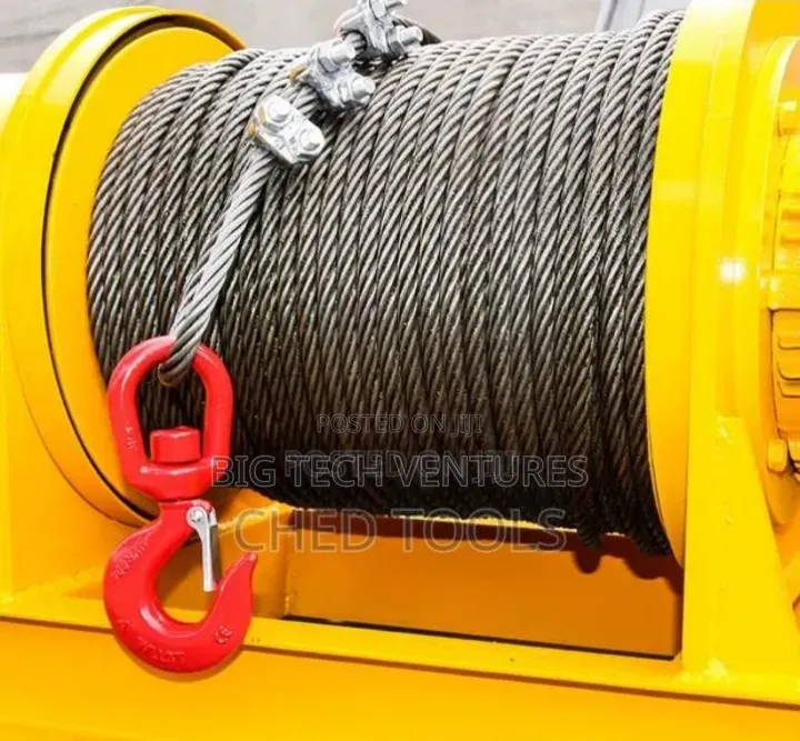 Heavy-Duty Electric Wire Rope Winch, Likely Designed for Industrial