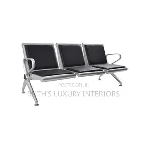 Generic Reception/ Airport Waiting Chair With Leather Seat
