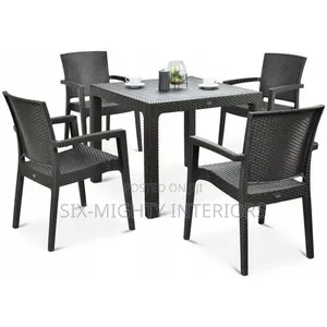 Outdoor Patio Furniture Set of Table and 4 Chairs