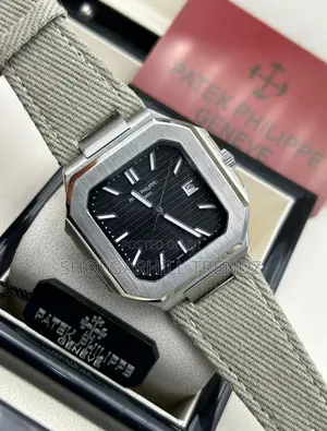 Patek Philippe Wristwatch in Denim and Leather Straps