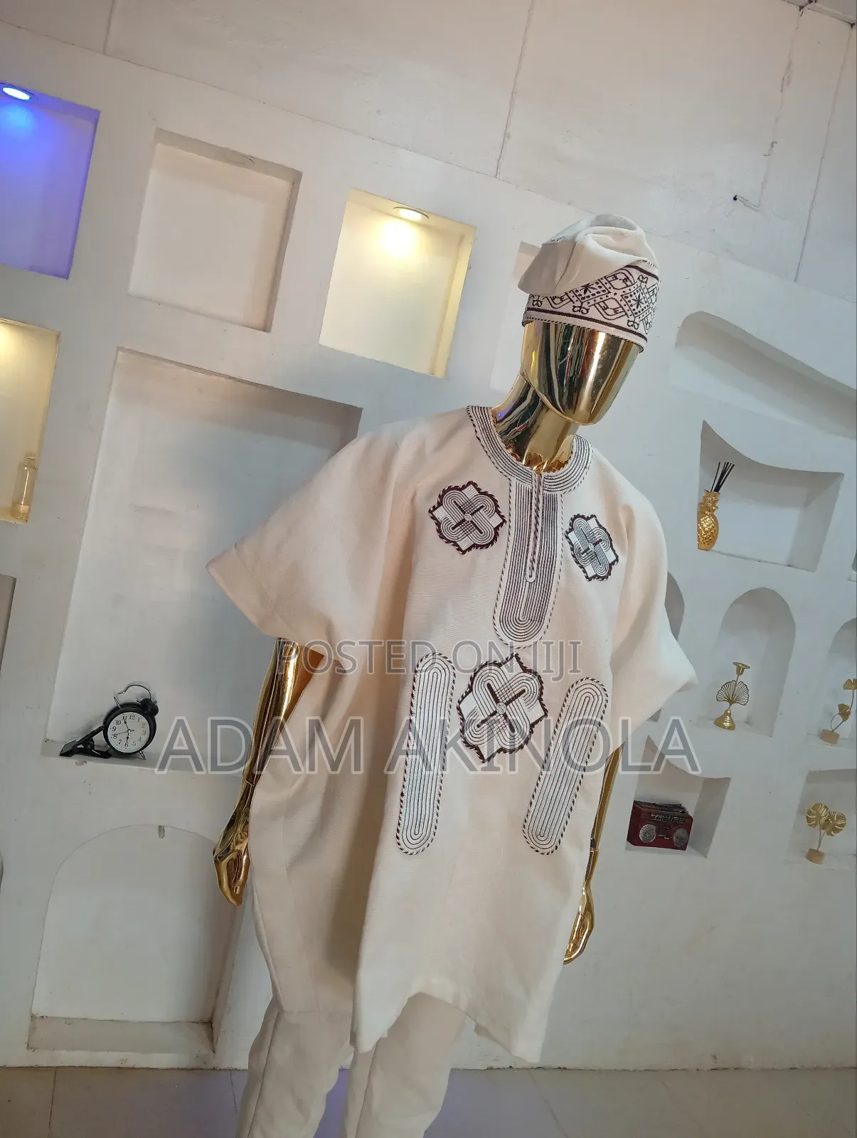 Agbada Ofi With Embroidery